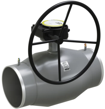 Кран шаровый LD КШЦПР Gas 040.040.П/П.03. из стали 09Г2С Ду40 Ру4,0МПа с редуктором в Иваново